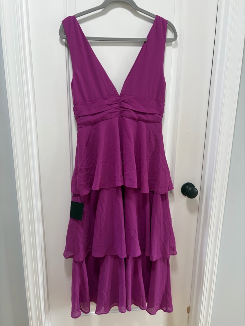 Lulus Celebration Time NWT size Medium Purple Sleeveless Tiered Midi Dress - Picture 11 of 12